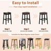 PU Leather Bar Stool Covers Rectangular, 100% Waterproof Stool Covers