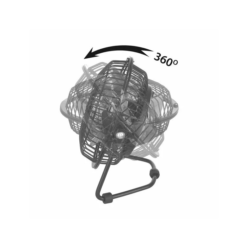 MAINSTAYS 4 INCH METAL MINI 360 DEGREE USB PERSONAL DESKTOP