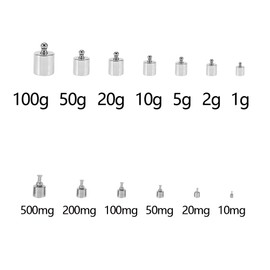 Lwuey Calibration Weight Set, 17 Pieces Stainless Steel Calibration Weights 10 mg 100 g Precision Scales Balance Weight Set Steel Digital Pocket Scales with Storage Box Tweezers Silver