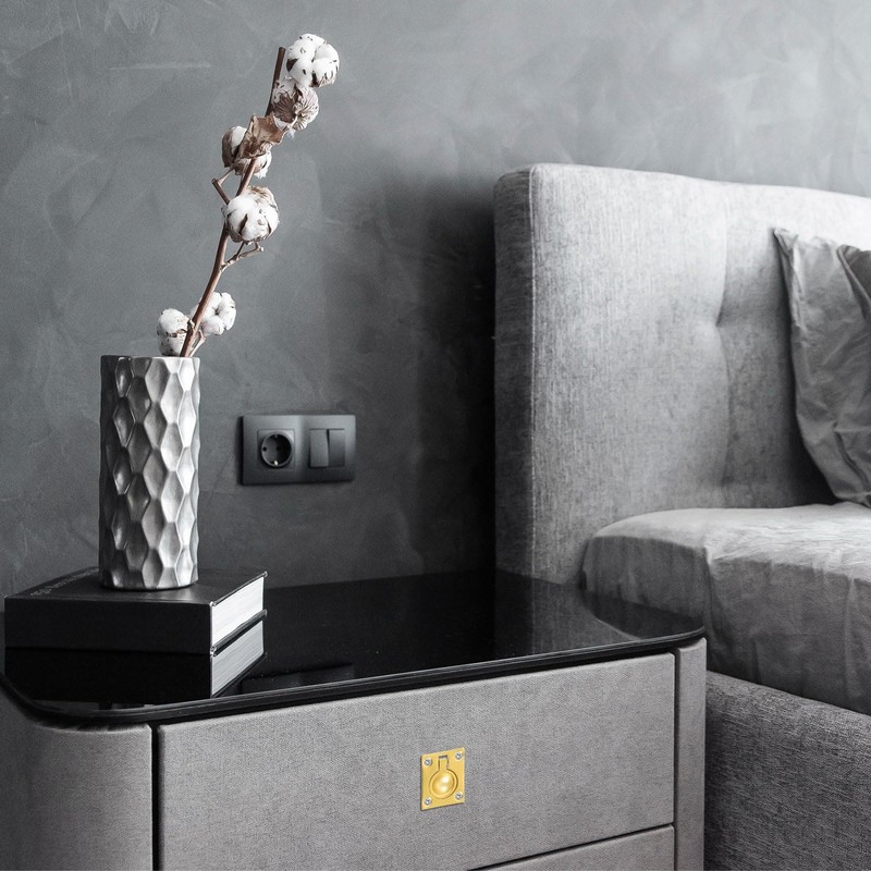 sourcing map 4Pcs Flush Ring Pull, 1.89-inch x 1.5-inch Stainless