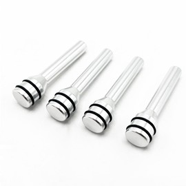 ZIMISI 4PCS Car Door Lock Knobs, Zinc Alloy Auto Inner Door Lift Bolt Pin Cover, 1.93" x 0.47" Auto Lock Pull Pins Replacement, Vehicle Front Rear Door Decoration Accessories for Most Cars (Silver)