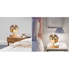 Artistic(TM) - Handmade Wooden Spectacle Holder Eyeglass Holder Dog Display Stand for Home Office Desk Decor Accessories, 7 inches(H), Best Eyeglass holder you can ever have!!
