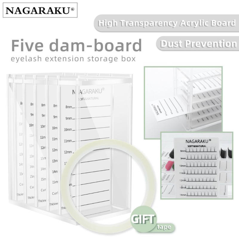 NAGARAKU Acrylic Lash Extension Organiser Storage False Eyelash Pallet Volume