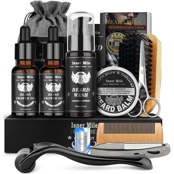 12 en 1 Kit Cuidado Barba, Incluye Crecimiento de Barba