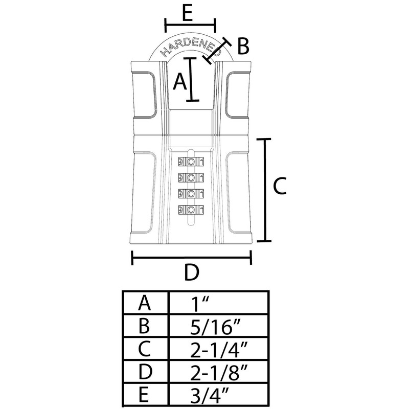 FJM Security SX-975 4-Dial Shrouded Combination Padlock With Protective Silicone