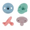 Nuby 2 Piece 100% Silicone Cherry/Natural Shape Pacifiers, 6-12 Months,