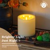 Yeelida 3-Wick 6"x6" Extra Large Real Wax Flameless Pillar Candles