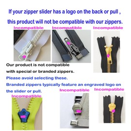 JOSDIOX Zipper Repair Kit #5 Zippers Pull 12 Pcs, Sliders, Top Stop & Bottom Replacement, Fix Zip On for Repairing Coats,Jackets with Metal, Plastic and Nylon Coil Teeth