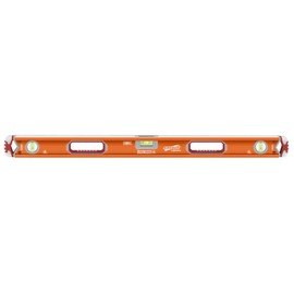 Swanson Tool Co SVB36M 36 inch Savage Magnetic Anodized Aluminum Box Beam Level with Gelshock End Caps and 3 Bubble Vials for 0°/90°/45° Measurements—Contractor Series