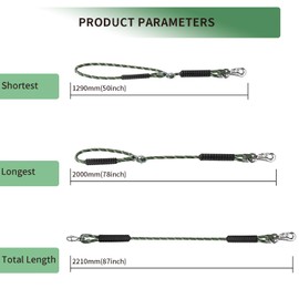 Adjustable Tree Swing Ropes Heavy Duty Hammock 7.25Ft(87"),360°Rotation Tree Swings Hanging Straps for Outdoor Swings Hammock Playground Set Accessories,2Pack of Green