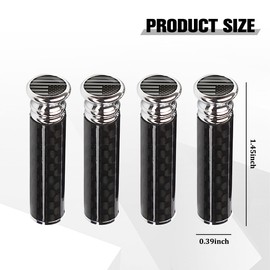 Sandfren 4PCS Carbon Fiber American Flag Car Lock Knobs, Vehicle Inner Door Lock Pin Pull Covers, Automotive Interior Lift Bolt Decorative Accessories, Universal for Lorry Sedans Caravan (Black/Gray)