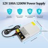 DC 12V 100A 1200W Power Supply 110V AC to 12V