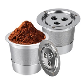 Reusable Stainless Steels K Cups for Ninja Dual Brew Coffee Makers CFP201, CFP300, CFP301, CFP305, CFP400, CFP451, and CFP307 (2 Pack)