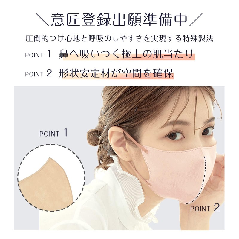 [DADJ] マスク不織布 立体 3dマスク 通気性 立体 小顔マスク 花粉症対策 普通タイプ 小さめ