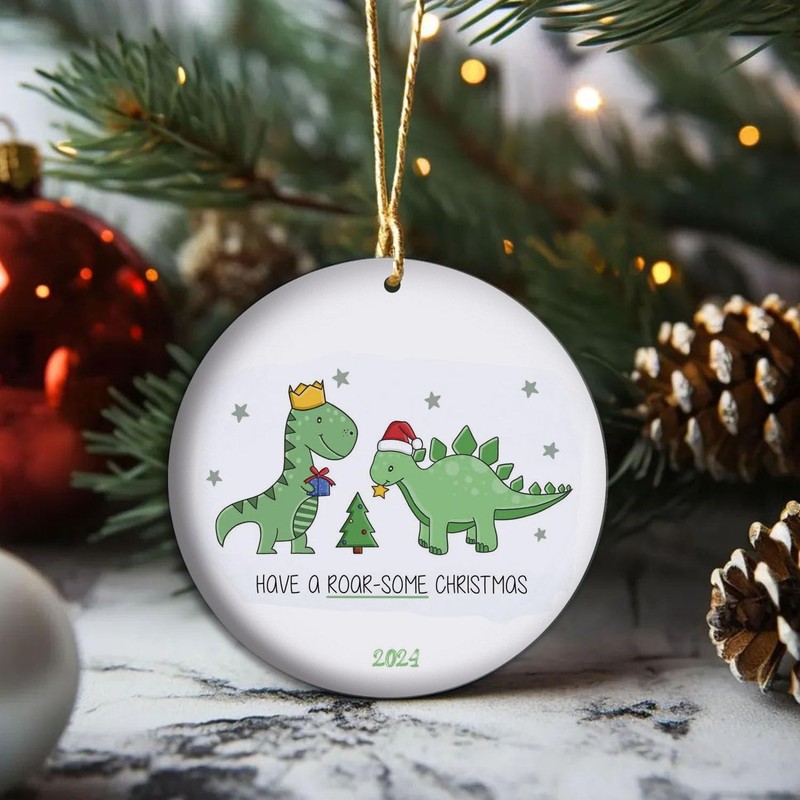 Have a Roar-Some Christmas - 2024 Funny Christmas Keepsake Gift,