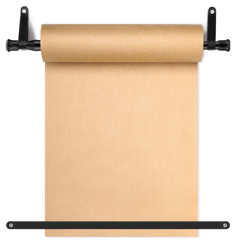 Vicenpal 15.5 Inch Retractable Kraft Paper Roll Holder Dispenser Wall