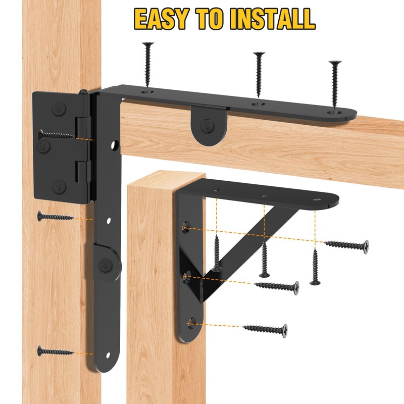 Fence Gate Kit Gate Hardware with Gate Latch for Wooden