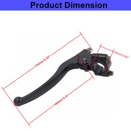 LYMOPYLB Clutch Lever and Cable Kit for 50cc-150cc Dirt Bikes, Pit Bikes, ATVs, Scooters, Go Karts – Compatible with XR80, CRF70, Apollo, TaoTao, and More with Throttle Assist-Black