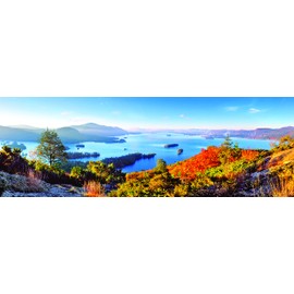 Adirondack Jigsaw Puzzle, Lake George from Tongue Mountain, 750 Piece Panoramic Puzzle for Adults, Ages 13 and up