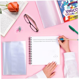 5piezas Cubiertas De Libros Reutilizables Transparentes Impermeables Fundas Para Textos Escolares Novelas