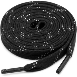 Yadiana 2 Pairs Waxed Hockey Skate Lace for Hockey Skates Roller Skates Figure Skates and so on Multi-Size and Multi-Color Available. (Black, 108")