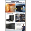 Garage Door Insulation Kit Black Reflective Foam Thermal Barrier 16x7