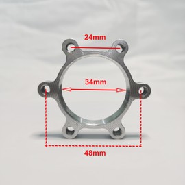 DONSP1986 2pcs Bicycle Bike Freewheel Threaded Hubs Disc Brake Rotor Flange Adapter (48mm/1.89inch)