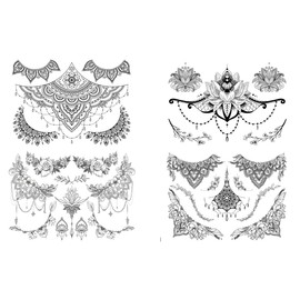 4 Sheets Breast Tattoos Underboob Tattoos Flowers Lotus Flowers Tattoos