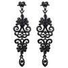 Black Vintage Style Wedding Crystal Rhinestone Cluster Chandelier Hollow Dangle