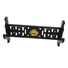 BESPORTBLE Stylish Wooden Sword Bracket Wall Mount Display for Swords Decorative Sword Holder Black