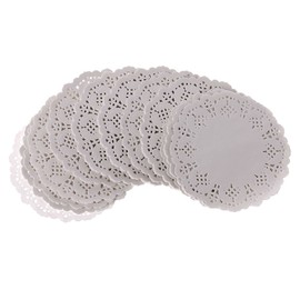 LyGuy Paper Doily, 200 Pieces Round Lace Paper Mats Coasters Placemats Wedding Events Party Table Gift A