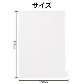 KDSSYFT A5 Divider Cards, 12 Pages, Index Cards, PP 6 Holes, Personal Organizer, Index Page, Waterproof, Durable, Bookmark, Notepad, Tab, File Accessories