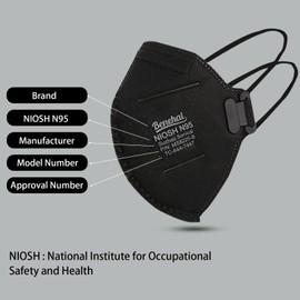 benehal N95 Mask Particulate Respirators, Pack of 30 N95 Face Masks, Individually Wrapped,Black
