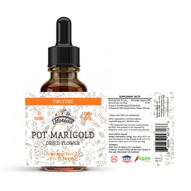 Pot Marigold Tincture, Organic Pot Marigold Extract, Calendula Extract (Calendula officinalis) Herbal Supplement, Non-GMO in Cold-Pressed Organic Vegetable Glycerin, 700 mg, 4 oz (120 ml)