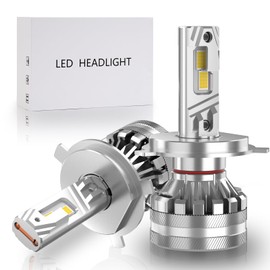 【40000LM Overwhelming Brightness】Perrace H4 LED Headlight, Vehicle Inspection Compliant, Hi/Lo Switch, Angle Adjustment, 140W High Power, Ultra-Bright LED Headlight H4, 6500K White, with Cooling Fan