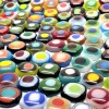Mosaic Tile Mania FUSED Stained Glass Tiles, Med, 12pcs, 3-TONE, Assorted