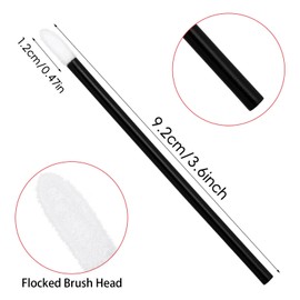 300Pcs Disposable Lip Brush for Lipstick, Lip Gloss Applicators Disposable for Makeup, Black Lipstick Brushes No-Fuzz Wands for Clean&Precise Application (Black, 300)