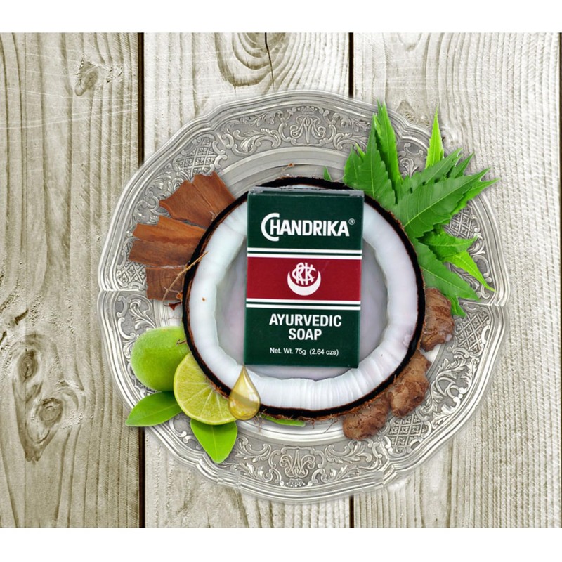 Chandrika Birth and Body Yurvedic Bar Soap, Pack of 10
