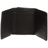 Kanazaichi Kyurokuichi Vegetable Leather Trifold Wallet, Unisex, Black