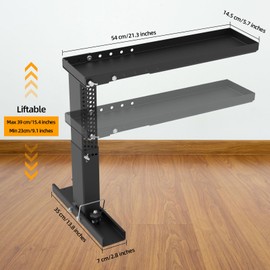 Foldable Ladder Extender Pro, Heavy-Duty Ladder Stabilizer High Strength, Ladder Leveler 9.1"-15.4", Adjustable Height for Stairs with Non-Slip Feet