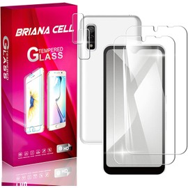 Briacicell Compatible Arrows We F-51B Glass Film (2 Sheets) + Arrows We Camera Film (2 Sheets) (9H Strength) Arrows We F-51B FCG01 A101FC Film Tempered Glass, High Transmittance, Ultra-Thin, High