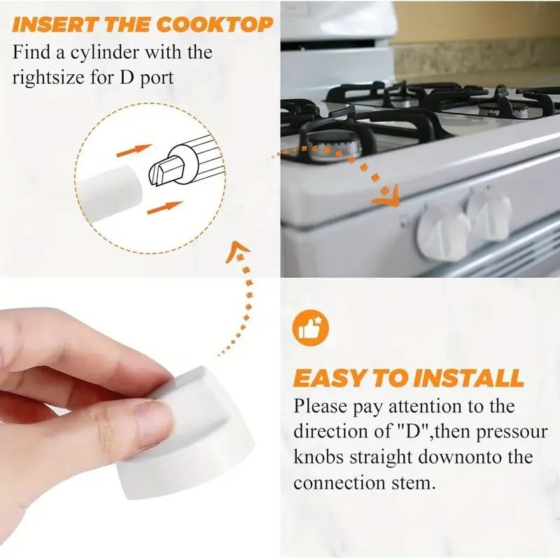 CHEFZOCO 4 x Universal Oven Hob Gas Hob Knobs with