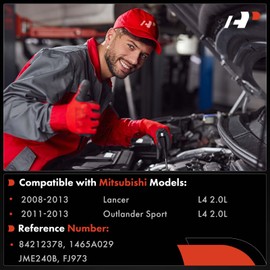 A-Premium Set of 4 Fuel Injectors Compatible with Mitsubishi Outlander Sport 2011-2013, Lancer 2008-2013, 2.0L