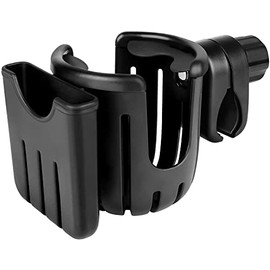 Guiseapue Stroller Cup Holder with Phone Holder, Universal Bottle Holder for Wheelchair, Walker, Bike, Scooter, Stroller Accessories for Uppababy, Nuna, Bugaboo, Doona, Gifts for Women, Mom, Men