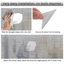 Self-Adhesive Window Screen Repair Patch Strong Adhesive Fiberglass Quick Screen Repair Tape Repair for Window and Door Tears Holes for Mesh Screen Door and Gauze curtain,10 Patches, 4"x 4",Gray