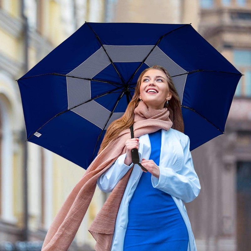 G4Free UPF 50+ UV Protection Travel Umbrella 46 Inch Windproof
