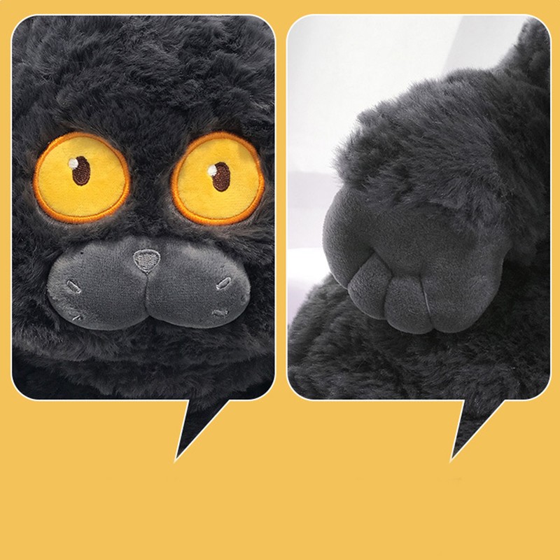 Cat Plush Toy Cute Soft Skin Friendly Fluffy Staring Short