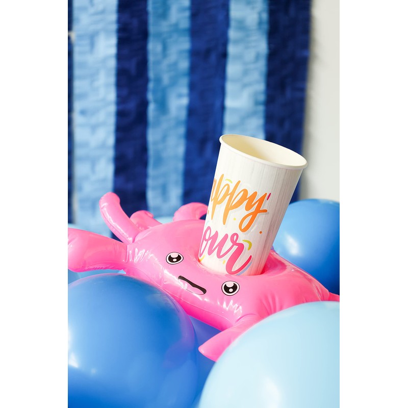 Folat 20288 Inflatable Floating Crab Cup Holder Pink