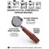 KNODOS 54mm Bottomless Portafilter Breville Compatible Rosewood Handle & Naked