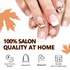24 Fall Press on Nail Square Short Maple Leaf French